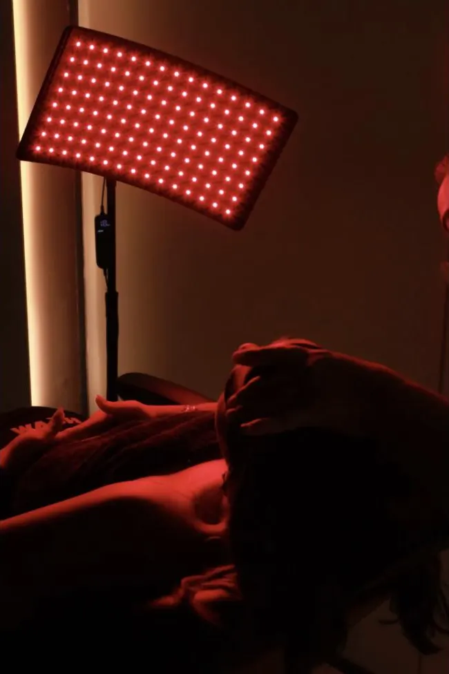 DRAIN lymphatic drainage facial under red light at WAJH Kuwait