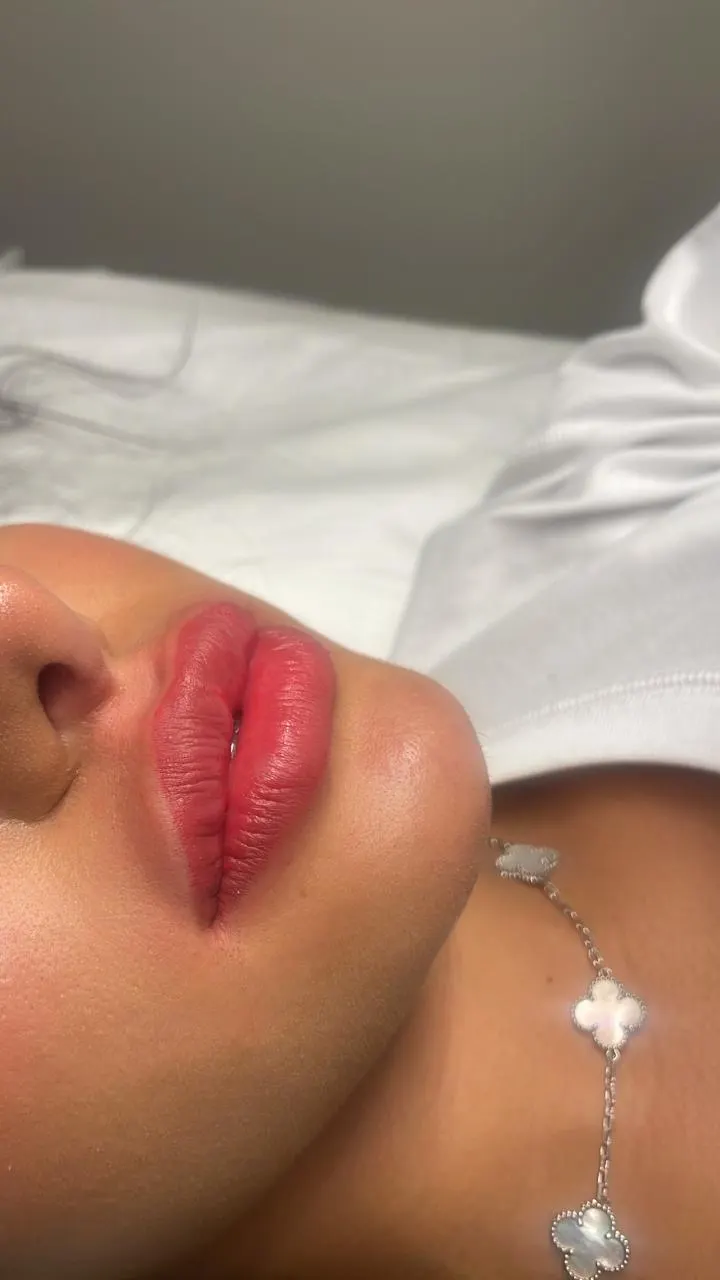 Defined lip blush result by WAJH Beauty